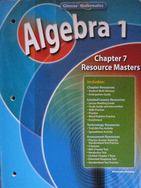 Download Glencoe Algebra 1 Chapter 7 