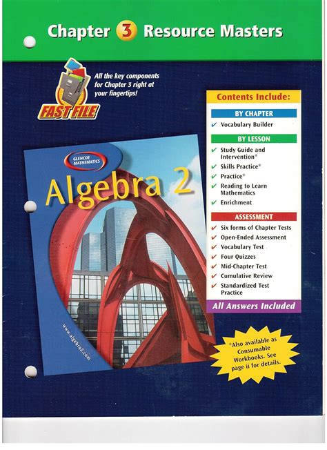 Read Glencoe Algebra 2 Chapter 3 Resource Masters 