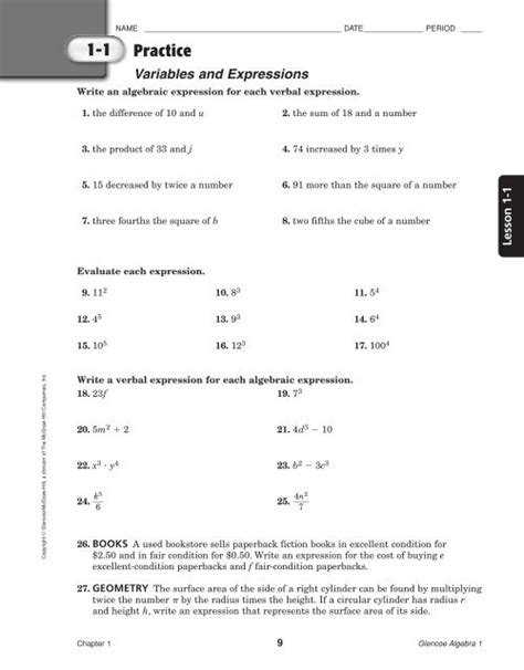 Read Glencoe Algebra 2 Chapter 6 Answer Key 
