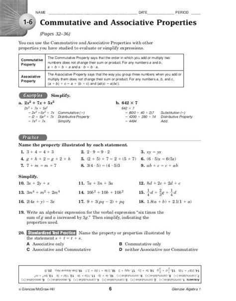 Full Download Glencoe Algebra 2 Practice Workbook Answer Key 