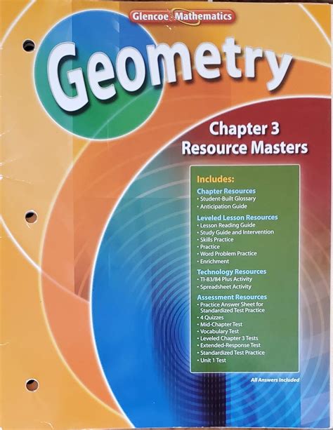 Download Glencoe Geometry Chapter 3 Resource Masters Answers 