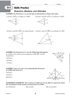Read Glencoe Geometry Chapter 5 Test 