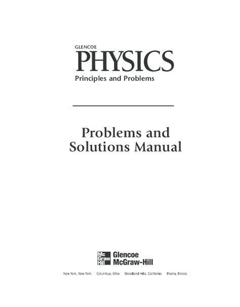 Download Glencoe Physics Principles And Problems Solutions Manual Pdf 