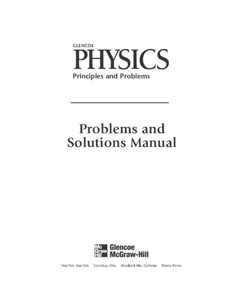 Read Glencoe Physics Principles Problems Answer Key Chapter 5 