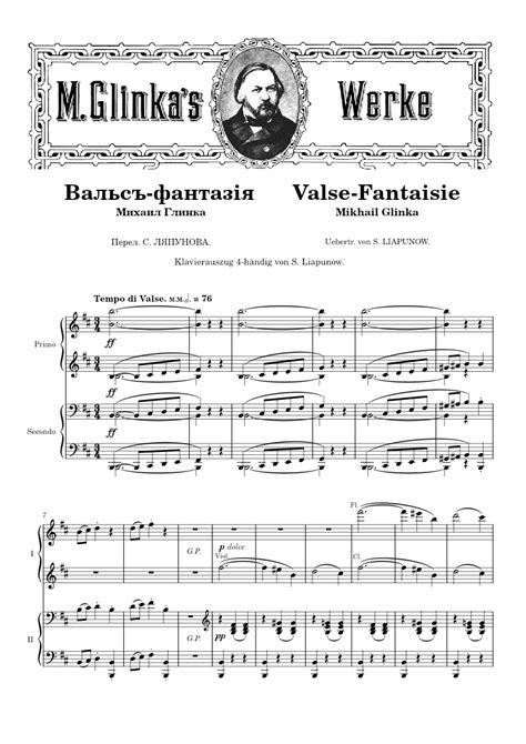 Download Glinka Waltz Fantasia Valse Fantaisie 1856 