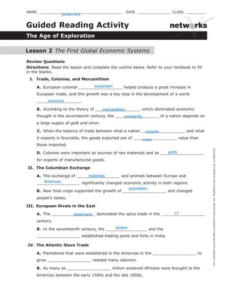 global age test answer key