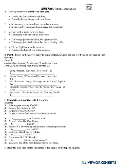 global intermediate test