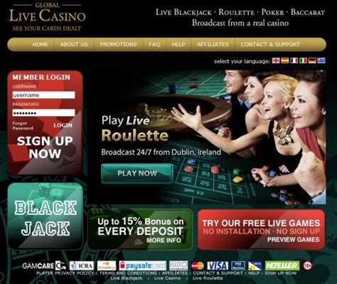 global live casino no deposit bonus
