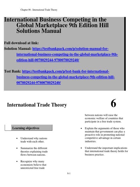 Read Online Global Marketplace 9Th Edition Hill 