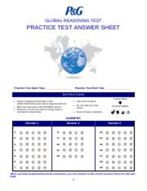 Read Global Reasoning Test Practice Test Answer 