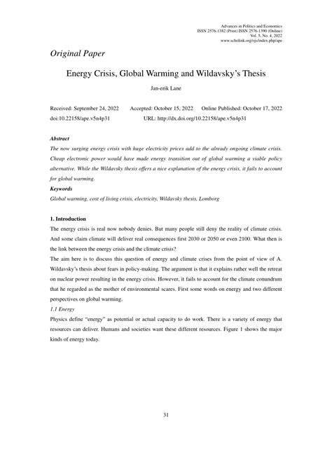 Full Download Global Warming Thesis Sample Papers 
