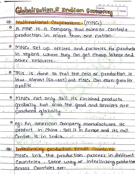 Globalisation Class 10th Notes