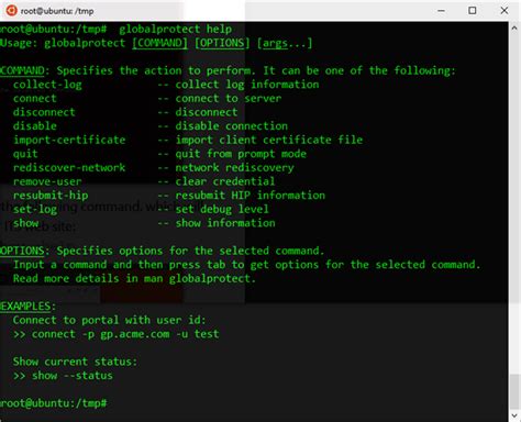 globalprotect command line