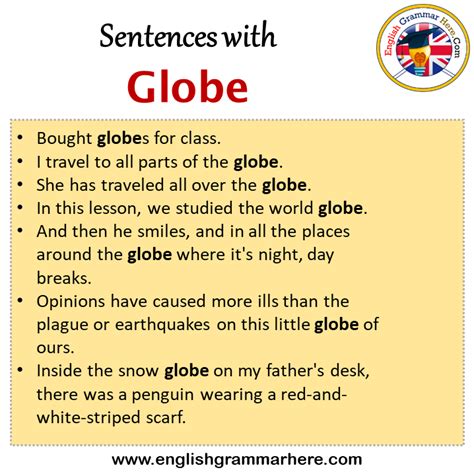 Globe In A Sentence Examples 21 Ways To 5 Sentences About Globe - 5 Sentences About Globe