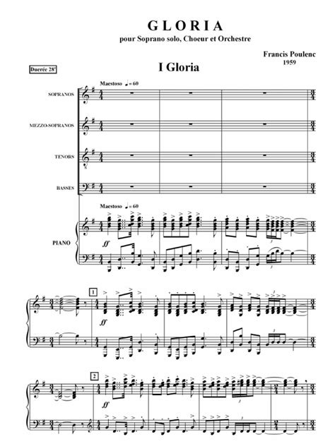 Gloria Vocal Score
