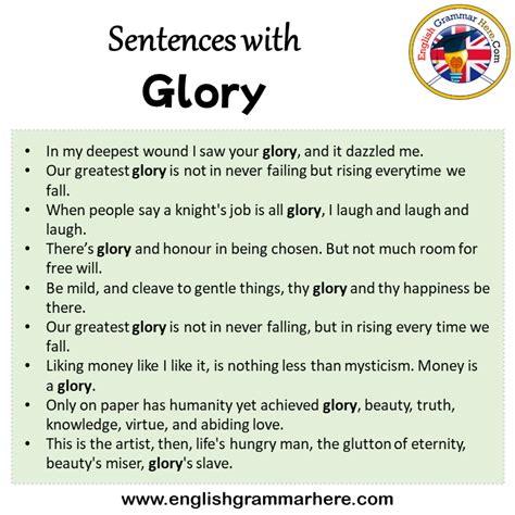 glory in english