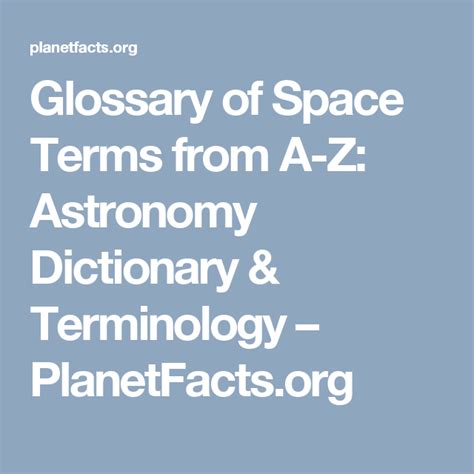 Glossary Of Space Terms From A Z Astronomy Science Words That Begin With Y - Science Words That Begin With Y