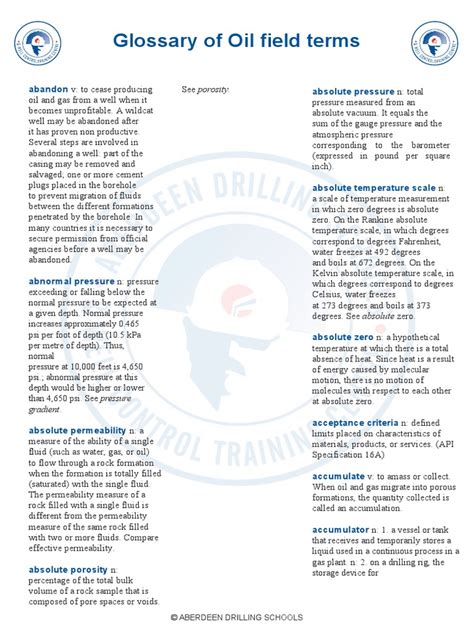 Full Download Glossary Of Oilfield Terms Xperts Engineering 