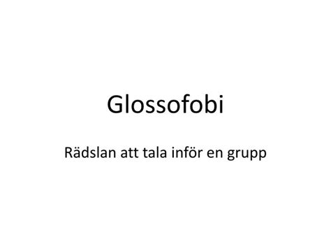glossofobi