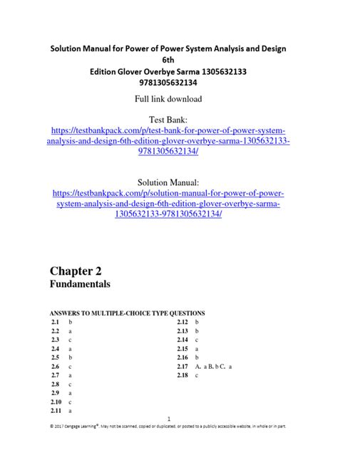 Glover Sarma Overbye Solution Manual