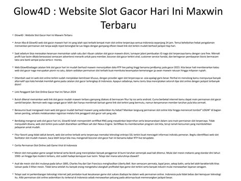 RTP-GLOW4D MAXWIN❤️‍ Situs GacorBerlisensi