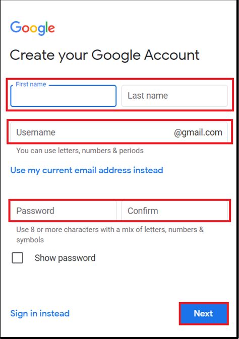 gmail.com sign up m
