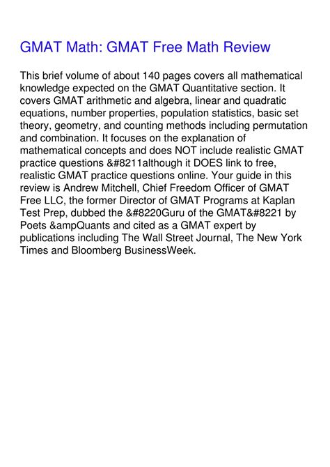 Gmat Math Gmat Free Math Review