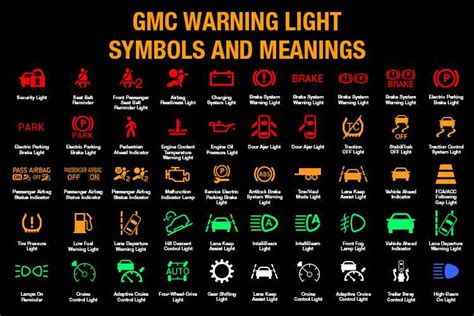 gmc indicator lights symbols