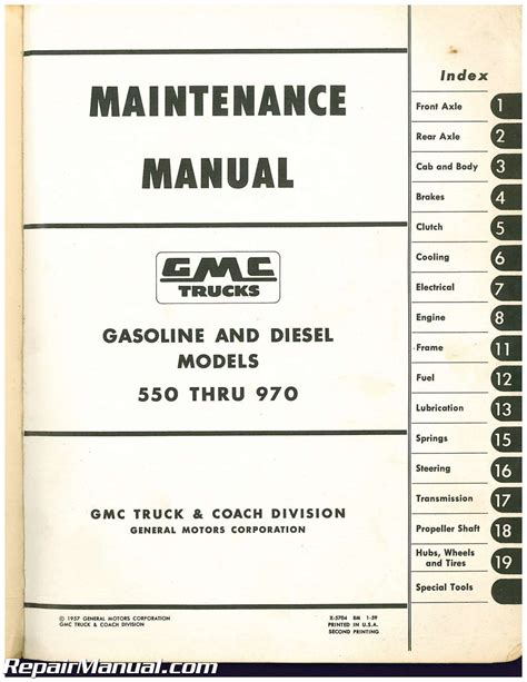 Gmc Maintenance Manual