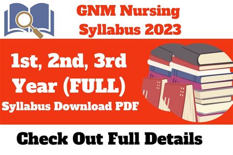 Gnm Nursing Syllabus