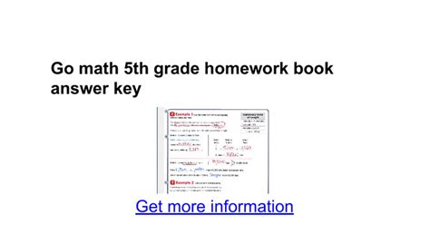 Go Math Book Answers 5th Grade   Pdf Go Math Practice Book Te G5 - Go Math Book Answers 5th Grade