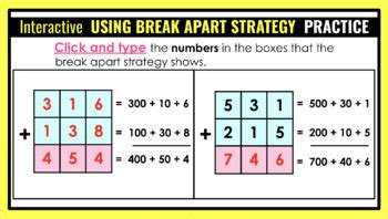 go math break apart to subtract