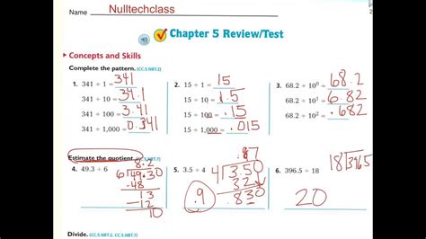 Go Math Chapter 5 Practice Book Mr Monteleones 5th