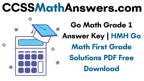 Go Math Grade 1 Answer Key Aronal