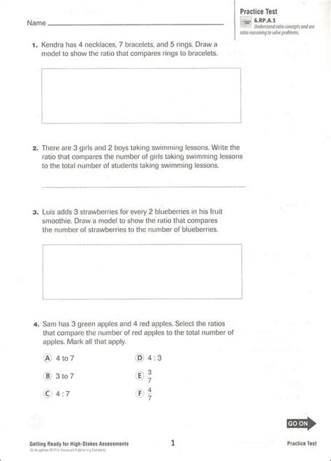Go Math Grade 6 Assessment Guide Answers