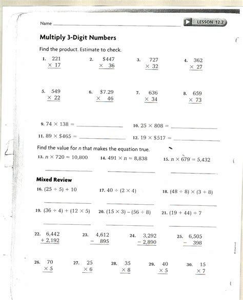 Go Math Homework Grade 4   Go Math Grade 4 Answer Key Homework Practice - Go Math Homework Grade 4