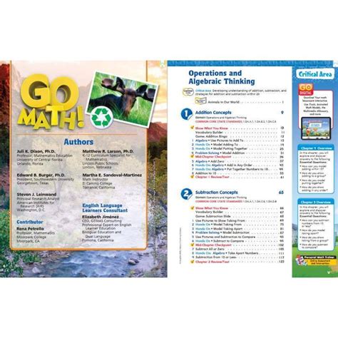 Read Go Math Student Edition G1 