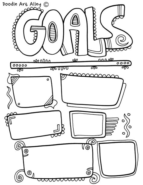 Goal Setting Coloring Pages Classroom Doodles Goal Setting Coloring Pages - Goal Setting Coloring Pages