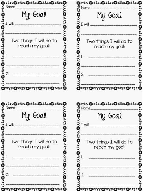 Goal Setting Teaching Resources For 2nd Grade Teach Goal Worksheet For 2nd Grade - Goal Worksheet For 2nd Grade