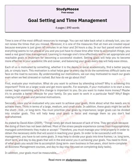 Read Goal Setting Papers 