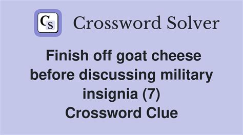 goat cheese Crossword Clue Wordplays.com