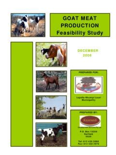 goat meat production feasibility study lepelle nkumpi