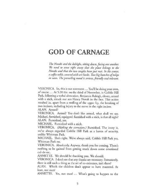 God Of Carnage Play Script
