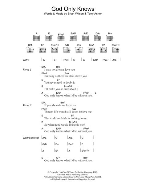 God Only Knows Chords
