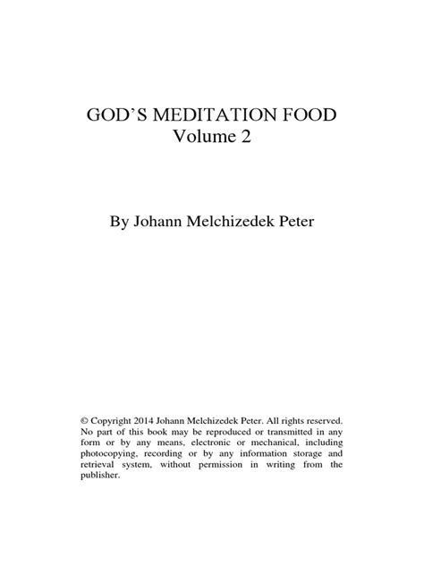 Read Online God S Meditation Food Volume 2 Spiritword 