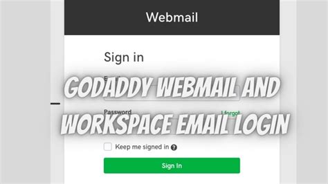 godaddy email login workspace