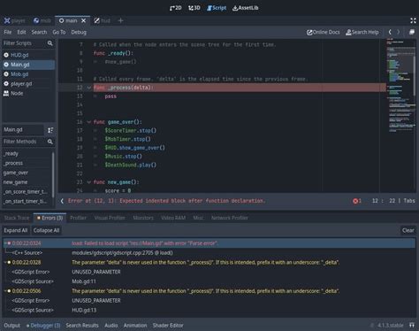 Godot Failed To Load Script Parse Error