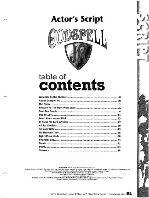 Godspell Full Script