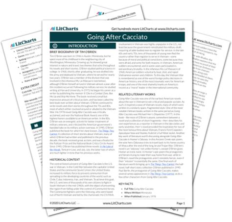 Going After Cacciato Sparknotes