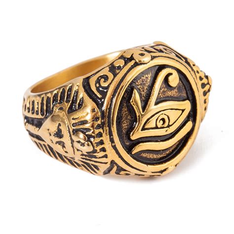 gold eye of horus ring